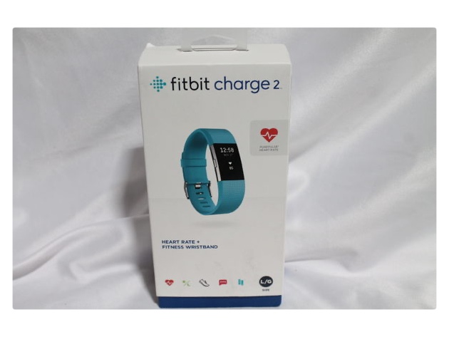 Fitbit Oled Display Charge 2 Heart Rate Fitness Wristband US Version,Large- Teal (Used, Open Retail Box)