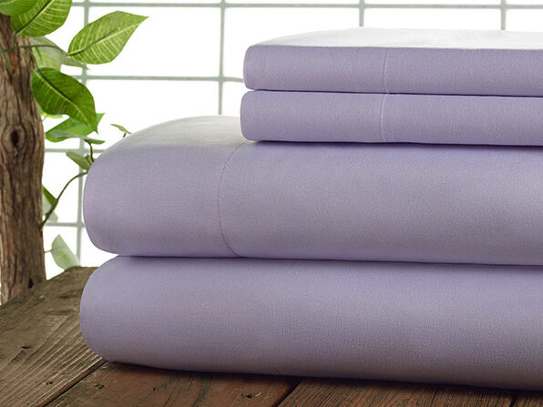 Kathy Ireland 4 Piece Coolmax Sheet Set Lilac Joyus