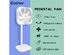 Costway 12'' Dc-motor Stand Fan Energy Saving 3D Oscillation 6 Speeds w/Remote Control - White