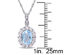 2 1/8 Carat (ctw) Blue Topaz & White Topaz Pendant Necklace with Accent Diamonds in 14K White Gold With Chain