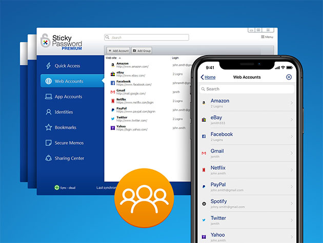 Sticky Password Premium: 3-Yr Subscription - 4 Users