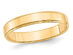 Ladies 14K Yellow Gold 4mm Flat Wedding Band with Step Edge 