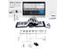 88 Key Electronic Roll Up Piano Keyboard Silicone Rechargeable  w/Pedal - White