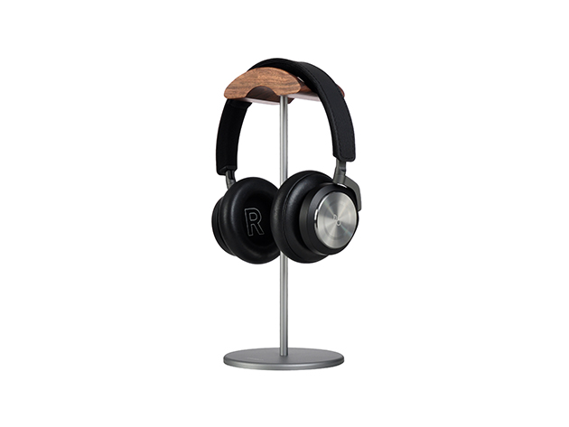 Jokitech Walnut Wooden Aluminum Headphone Stand (Space Gray)