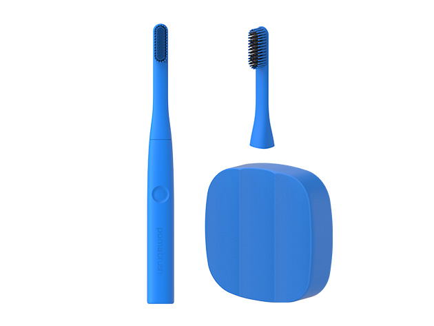 PomaBrush Ocean Edition Electric Toothbrush (1-Yr Set of Brush Heads + PomaClip)