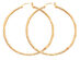 Large Satin and Diamond Cut Hoop Earrings in 14K Yellow Gold 2 Inch (3.00 mm)