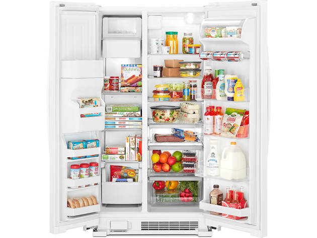 Whirlpool WRS325SDHW 25 Cu. Ft. White Side-by-Side Refrigerator