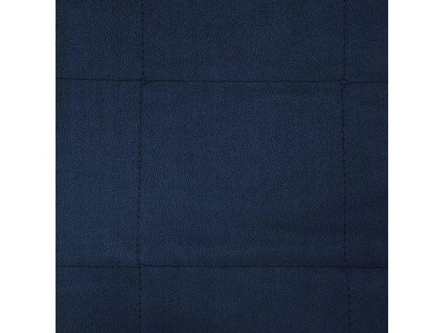 Serta Microsuede Electric Warming Furniture Protector Easy Care Chair Protector Navy Blue - Navy