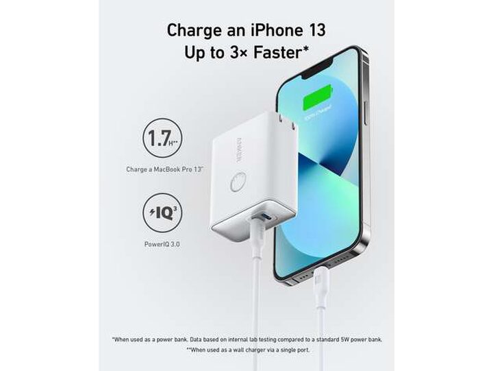 Anker 521 Power Bank (PowerCore Fusion, 45W) - Aurora White