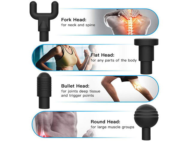 Deep Tissue Massage Gun with Interchangeable Heads