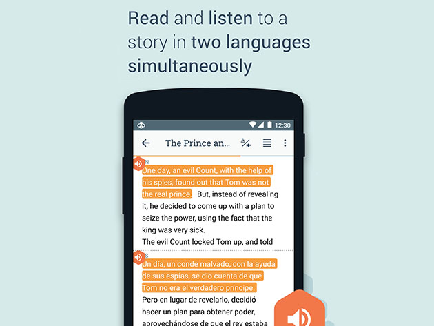Beelinguapp Language Learning App: Lifetime Subscription