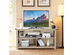 Costway Modern TV Stand for TV's up to 55" w/ 3-Tier Open Shelves - Grey Wash