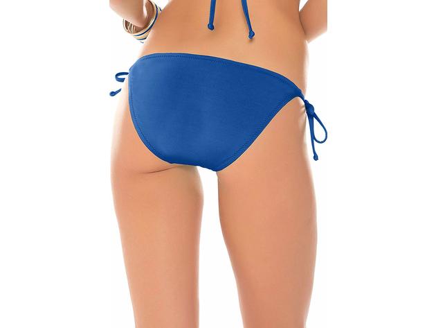 Becca by Rebecca Virtue Women's Color Code Tie Side Hipster Blue Bikini Bottom - X-Small