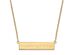 SS 14k Yellow Gold Plated NHL Detroit Red Wings SM Bar Necklace, 18 In