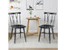 Costway Set of 2 Dining Side Chairs Chairs Armless Cross Back Kitchen Bistro Cafe Black