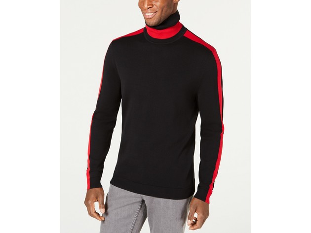 Alfani Men's Colorblocked Turtleneck Black Size XX-Large