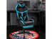 Costway Massage Gaming Chair Reclining Racing Chair High Back w/Lumbar Support Footrest - Blue