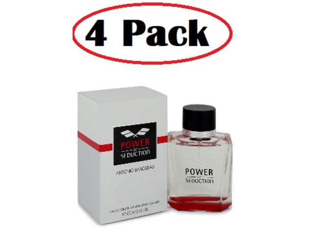 4 Pack of Power of Seduction by Antonio Banderas Eau De Toilette Spray 3.4 oz