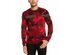 Alfani Men's Abstract Jacquard Crewneck Sweater Red Size XL