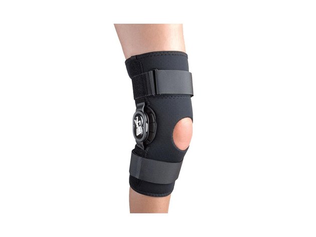 Hely & Weber Velocity Hinged Knee Brace, 12 Inches Pull-Up with Range-of-Motion Stops, Medium, Black
