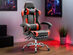 Dragon X2 Gaming Chair with Lumbar Support & Foot Rest (Red)