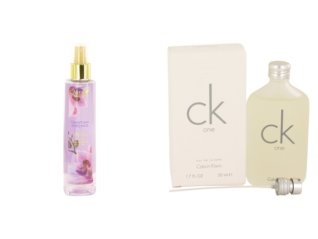 Gift set  Calgon Take Me Away Tahitian Orchid by Calgon Body Mist 8 oz And  CK ONE EDT Pour/Spray (Unisex) 1.7 oz