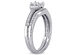 Princess Cut Diamond Engagement Ring & Wedding Band 1/2 Carat (ctw) Wedding Set  in 10K White Gold - 9