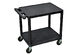 Offex 26"H Multipurpose 2-Shelf  AV Electrical Cart, Black