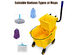 Costway Commercial Mop Bucket Side Press Wringer on Wheels Cleaning 26 Quart Yellow