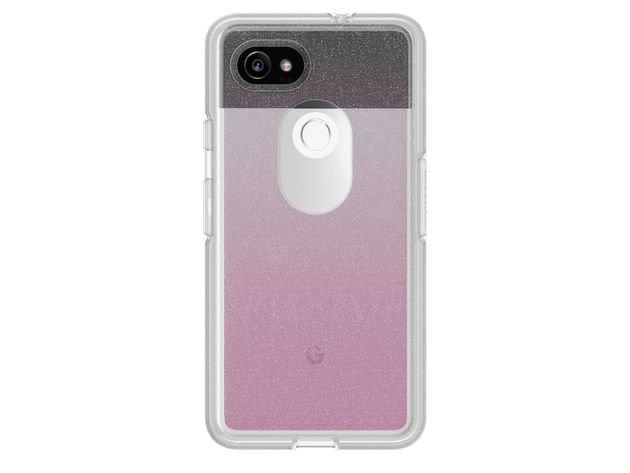 OtterBox Symmetry Series Google Pixel 2 XL Compatible Phone Case, Silver Flake Pink Hello Ombre (New Open Box)