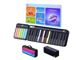 PopuPiano Smart 59-Key Bundle: MIDI & Expansion Keyboards, Chord Pad, Speaker, and Pedal