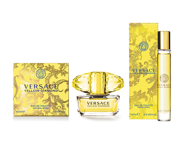 Evoke a Luxurious Vibe & The Radiance of Summer with This Pair of Versace Yellow Diamond Rollerball and 1.7oz Natural Spray
