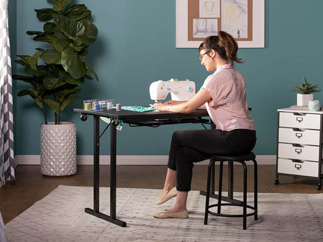 SewStation 201 Sewing Table by SewingRite (Black/Black)