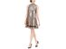 Robbie Bee Women's Petite Metallic Illusion Trapeze Dress Yellow Size Small