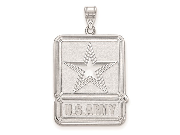Sterling Silver Large United States Army Logo Pendant