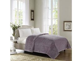 500 Series Solid Ultra Plush Blanket Silver Mauve