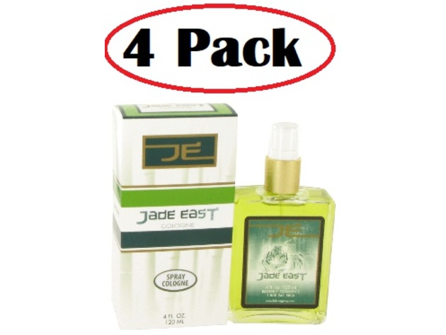 4 Pack of Jade East by Regency Cosmetics Cologne Spray 4 oz