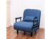 Costway Convertible Sofa Bed Folding Arm Chair Sleeper Leisure Recliner - Blue