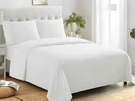 4-Piece Microfiber Sheet Set (White/Queen)