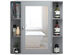 Costway Wall Mounted Medicine Cabinet w/Mirrored Door and 6 Open Shelves- Gray