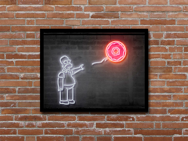 Octavian Mielu Neon Illusion Wall Art (Donut Balloon 16x12)