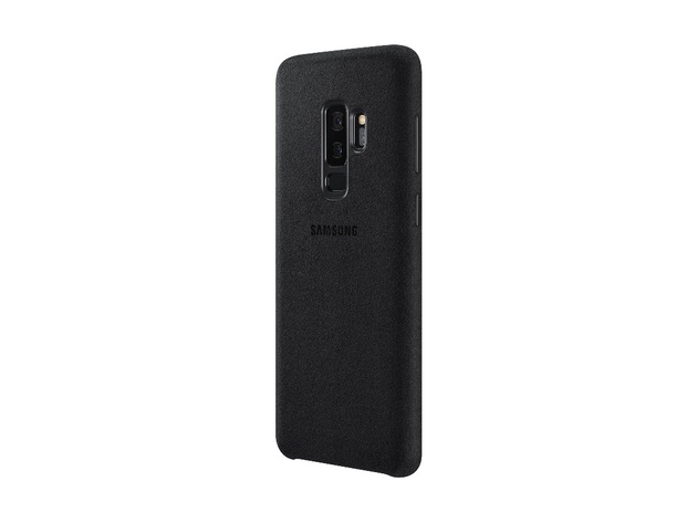 Samsung Alcantara Soft Suede-Like Textured Cover For Galaxy S9+ with Easy Grip, Black (New Open Box)