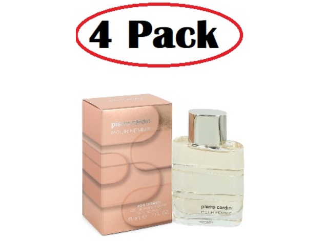 4 Pack of Pierre Cardin Pour Femme by Pierre Cardin Eau De Parfum Spray 1.7 oz