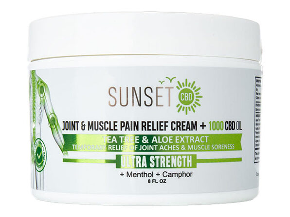 Sunset CBD Joint & Muscle Pain Relief Cream (1,000mg) | Black