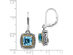 3.80 Carat (ctw) Blue Topaz Dangle Earrings in Sterling Silver with 14K Gold Accent