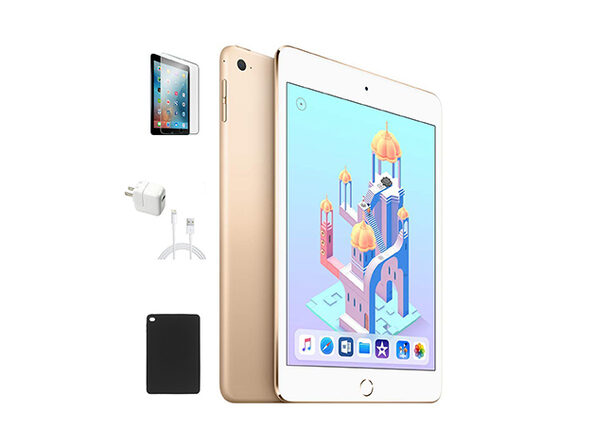 Apple iPad mini 4, 64GB - Gold (Refurbished: Wi-Fi Only) + 