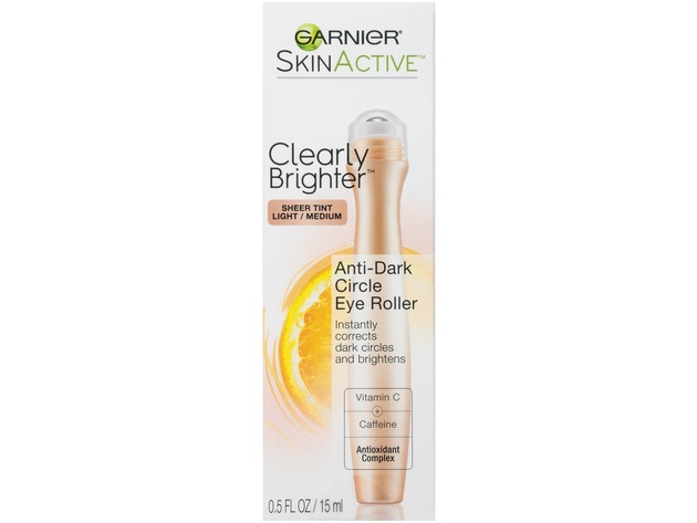 Garnier Skinactive Clearly Brighter Sheer, Tinted Under-eye Cream Roller, Skin Care, Light/Medium, 0.50 Ounce