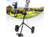 Costway Folding 2 Wheel Push Pull Golf Club Cart Trolley Swivel w/Scoreboard Lightweight - Black