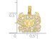 10K Yellow Gold 100% CANCER Charm Astrology Pendant Necklace with Chain
