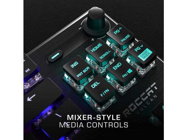 ROCCAT Vulcan TKL Compact Mechanical Gaming Keyboard with Titan Switch Linear, RGB Lighting, and Anodized Aluminum Top Plate